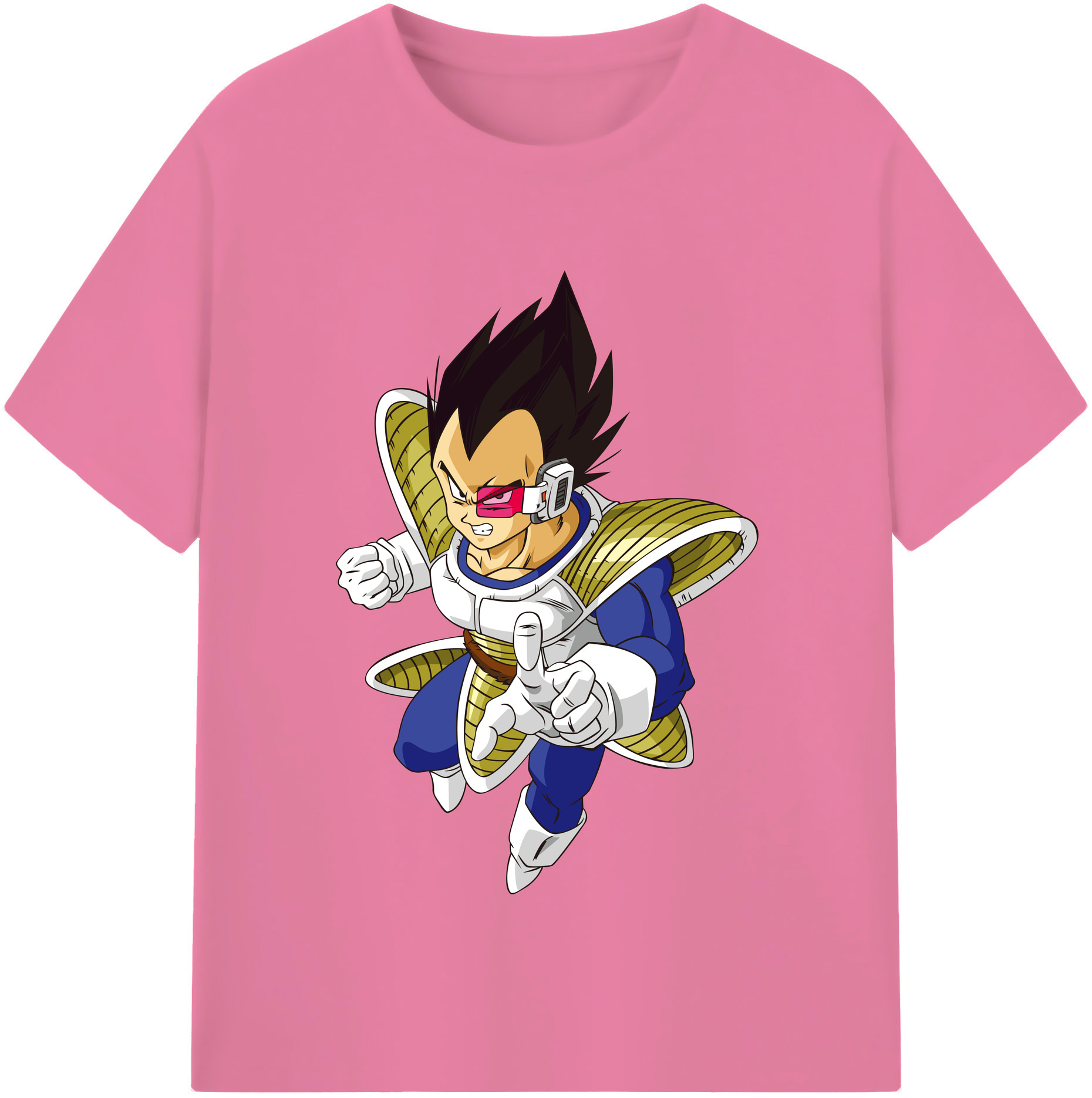 （画像用） ドラゴンボール ベジータ四世（Bejīta Yonsei）DRAGON BALL Vegeta IV 綿100％半袖Tシャツ（フロントプリント）
